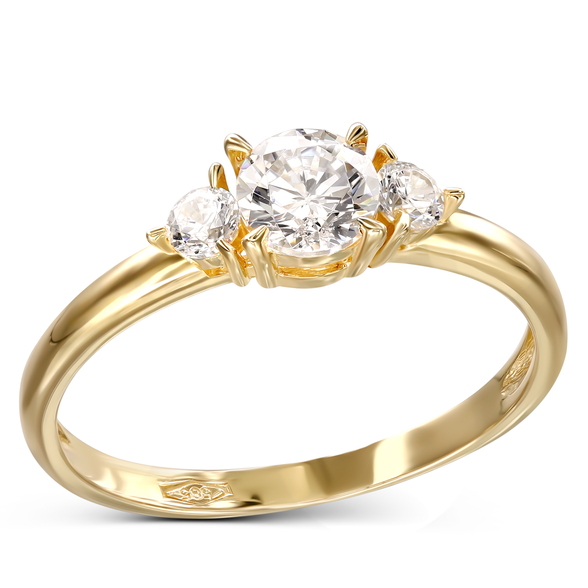 Dwustronny krzyżyk z białego złota, próba 585