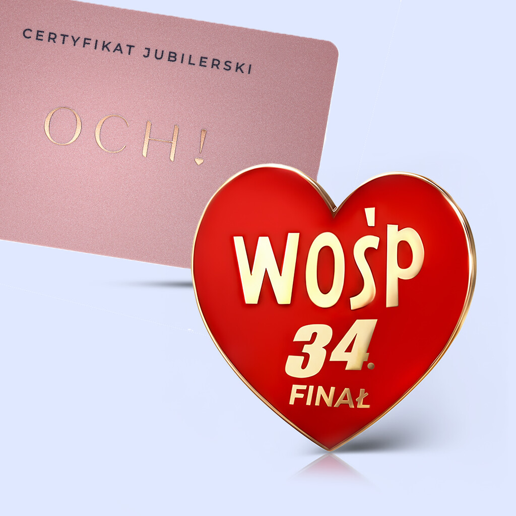 Serce WOŚP z certyfikatem jubilerskim OCH!