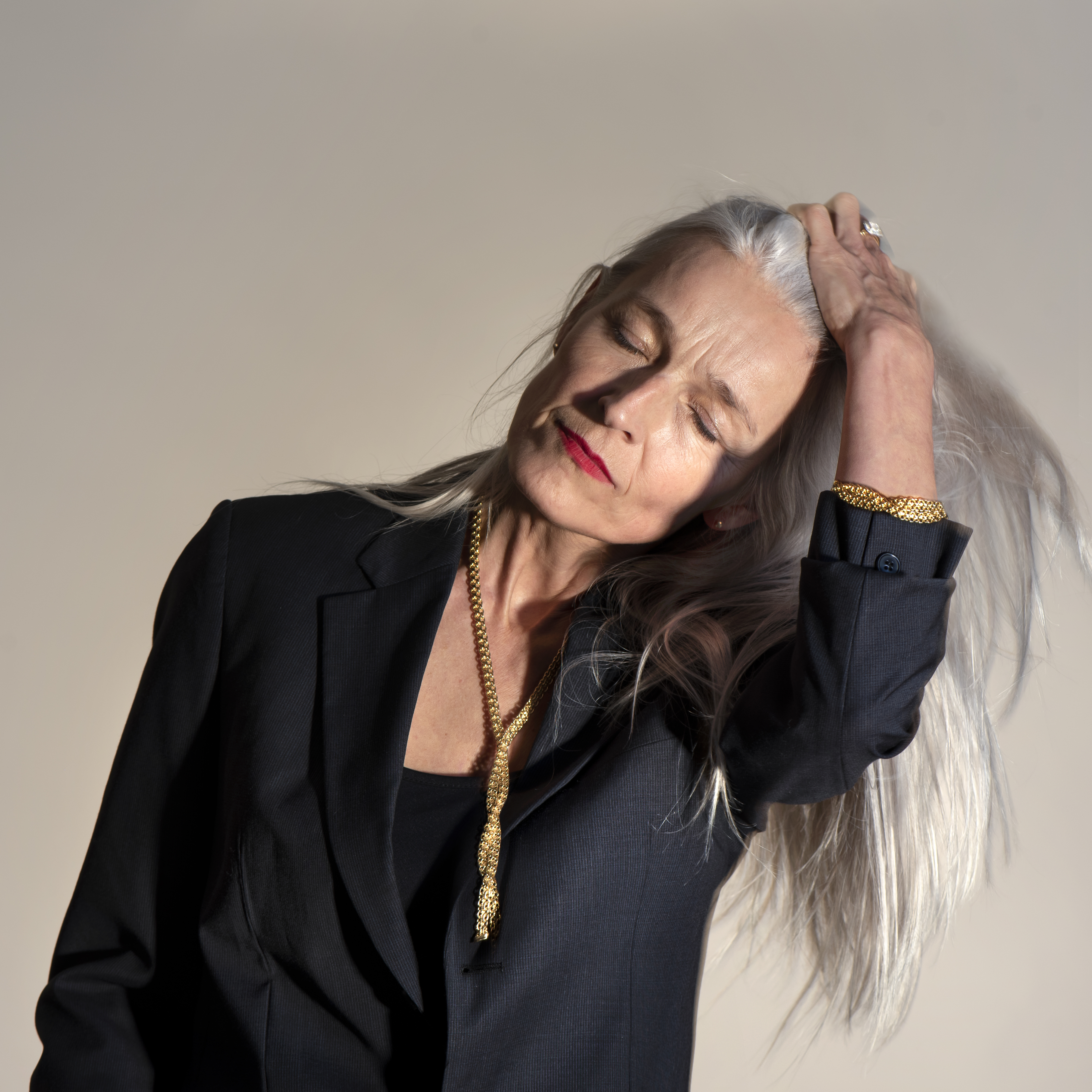 Złoty naszyjnik krawatka o splocie bismark, próba 585