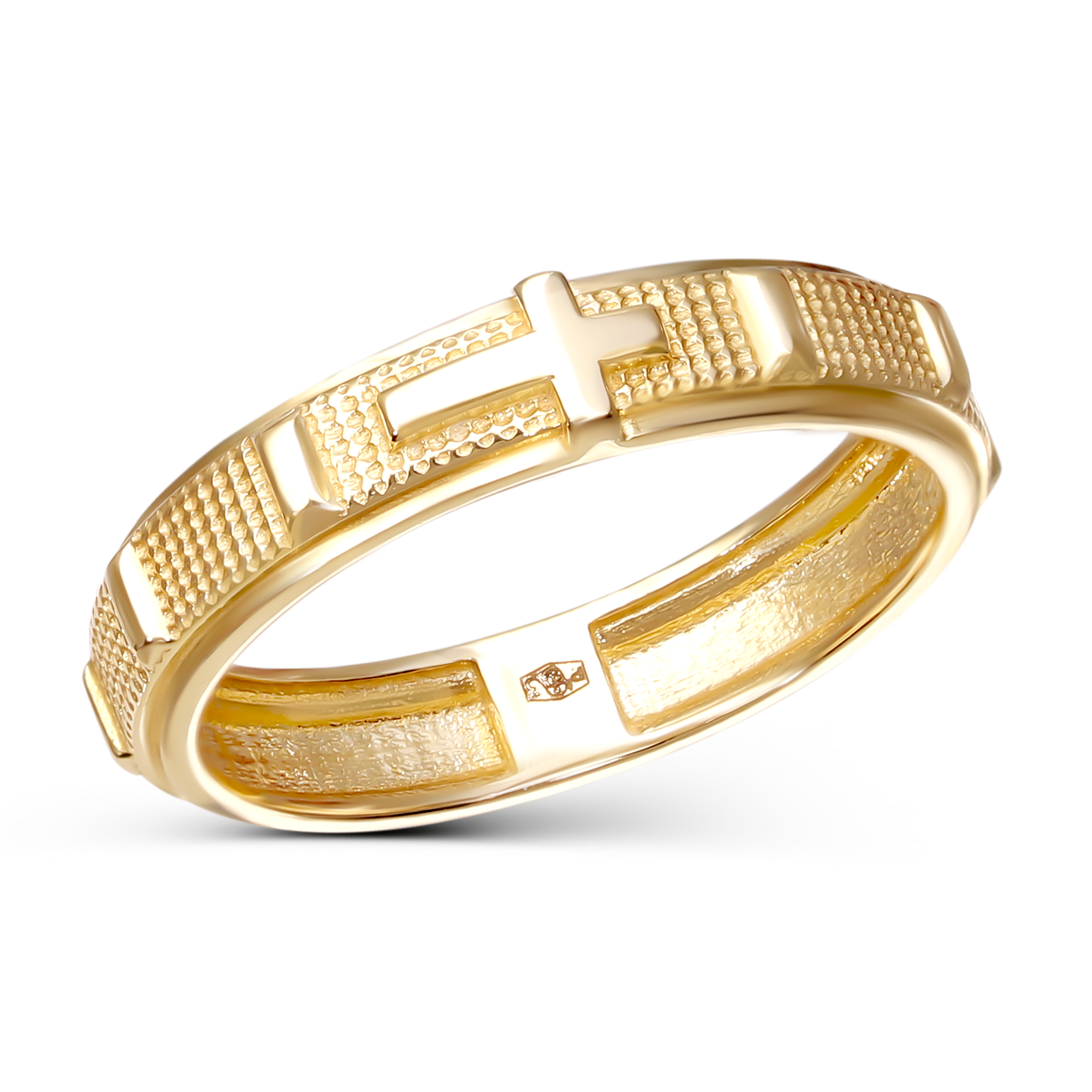 Pierścionek złoty różaniec, próba 585