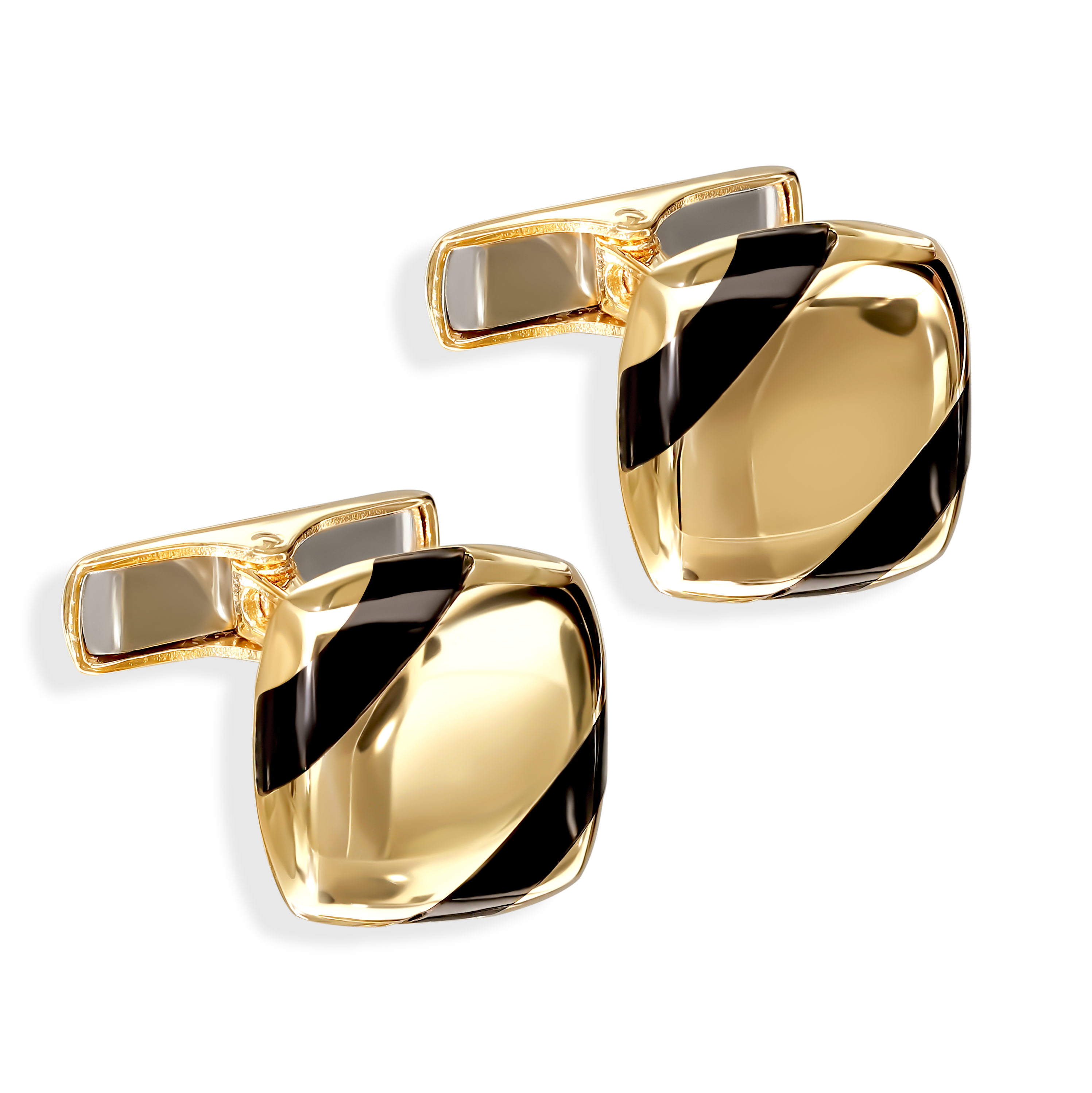 Eleganckie złote spinki do mankietów, próba 585