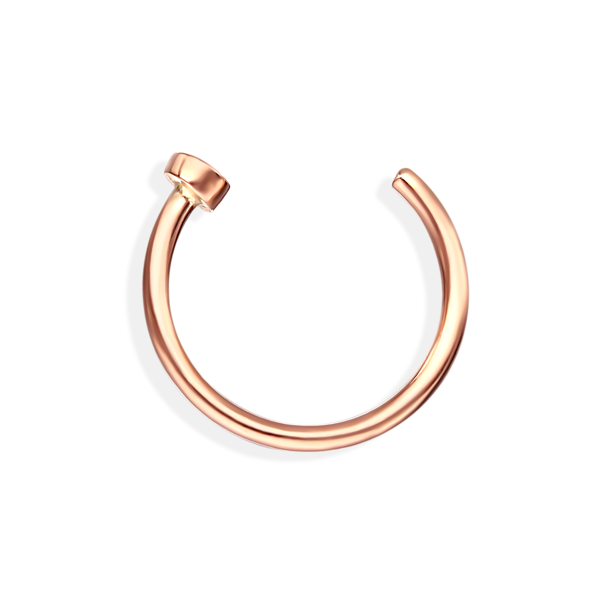 Złoty o-ring z różowego złota, średnica 8 mm, próba 585