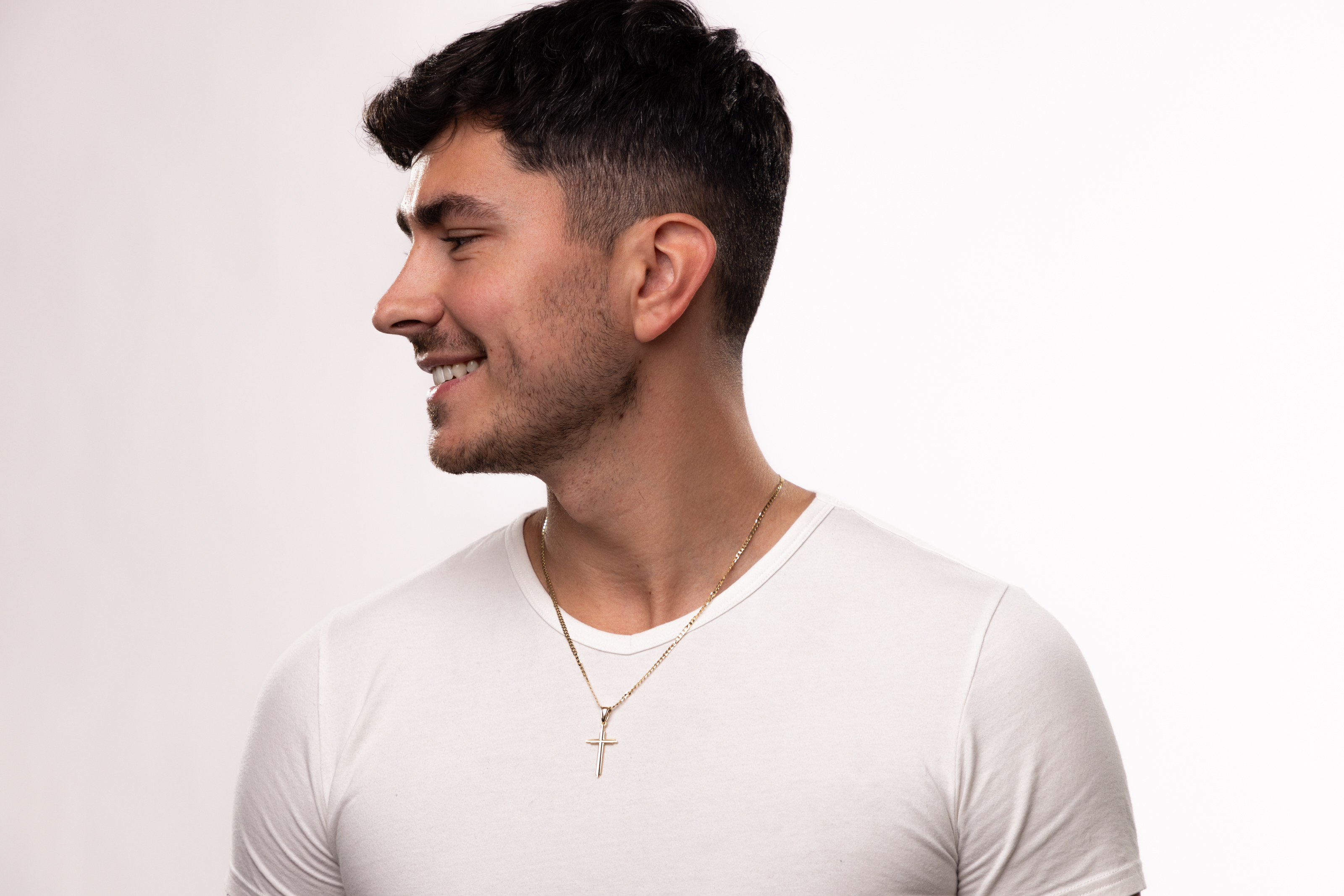 Krzyżyk złoty męski, próba 585