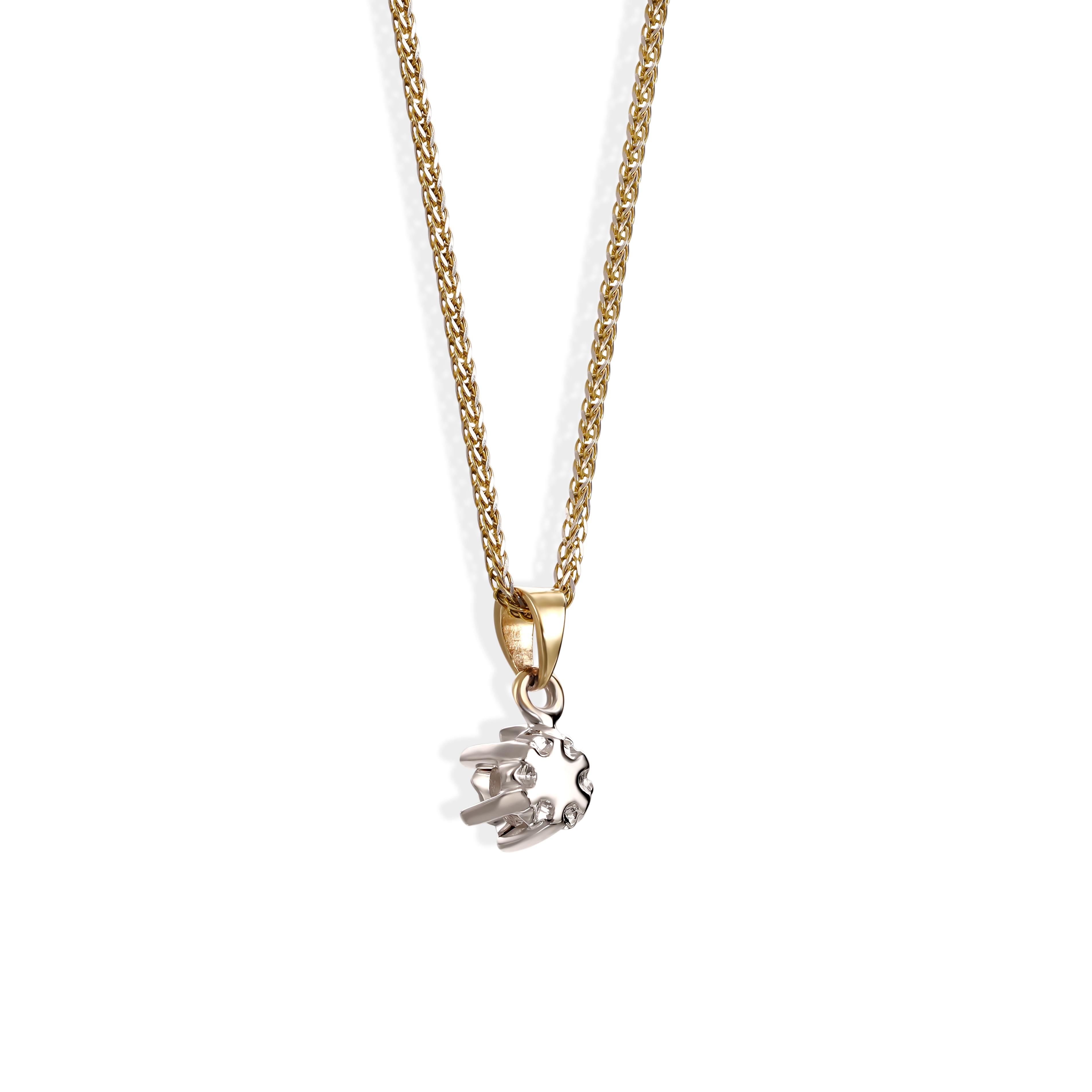 Zawieszka złota z diamentem naturalnym 0.06 ct, próba 585