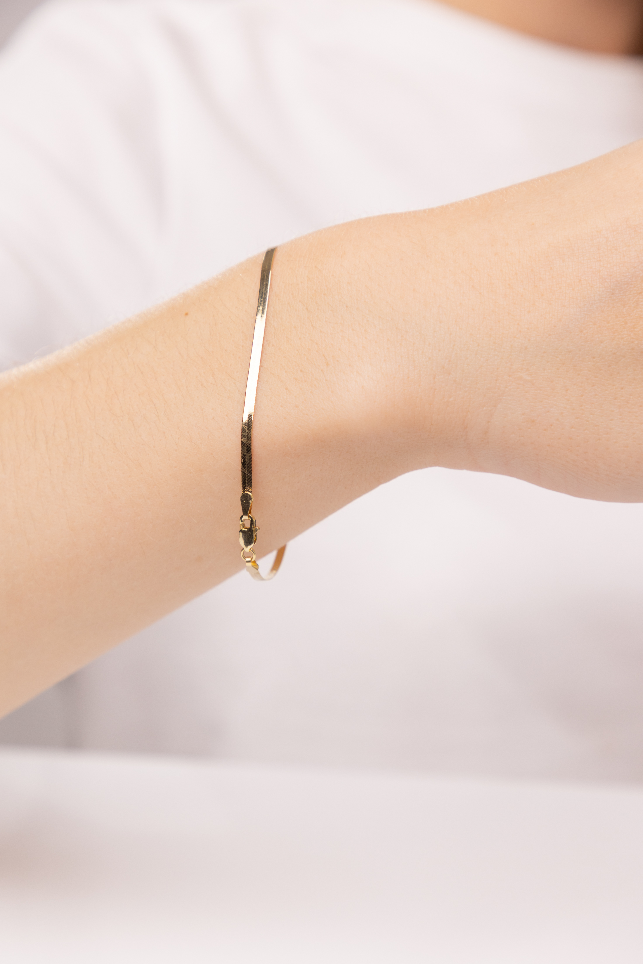 Bransoleta złota taśma 2 mm, długość 18,5 cm, próba 585