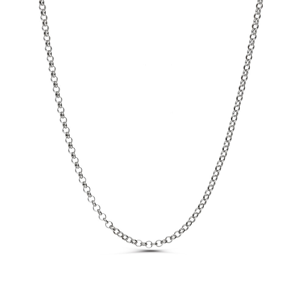 Łańcuszek srebrny rodowany, splot rolo 2 mm, długość 60 cm, próba 925