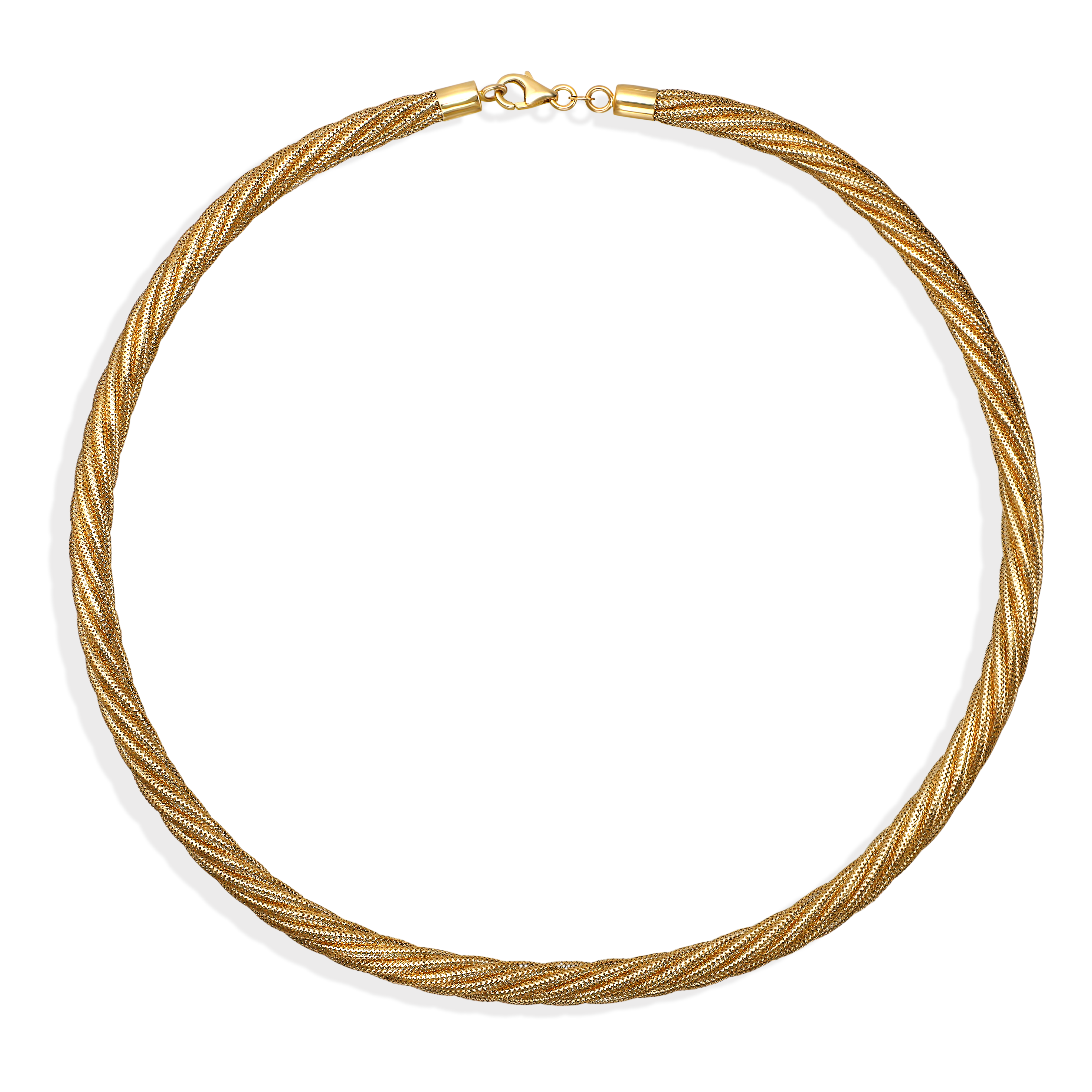 Złoty elastyczny naszyjnik, próba 585