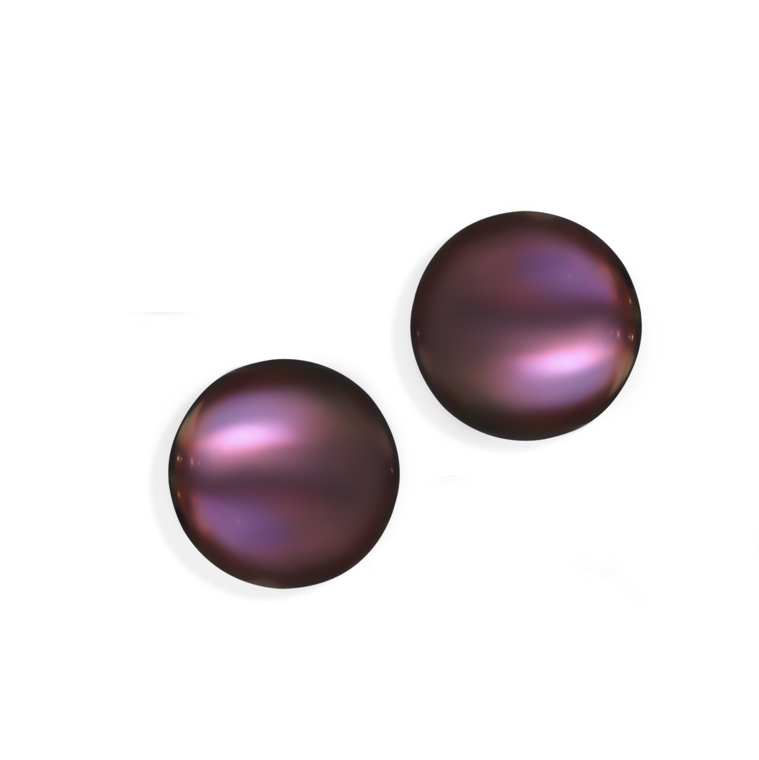 Kolczyki srebrne sztyfty z fioletowymi perłami słodkowodnymi, próba 925