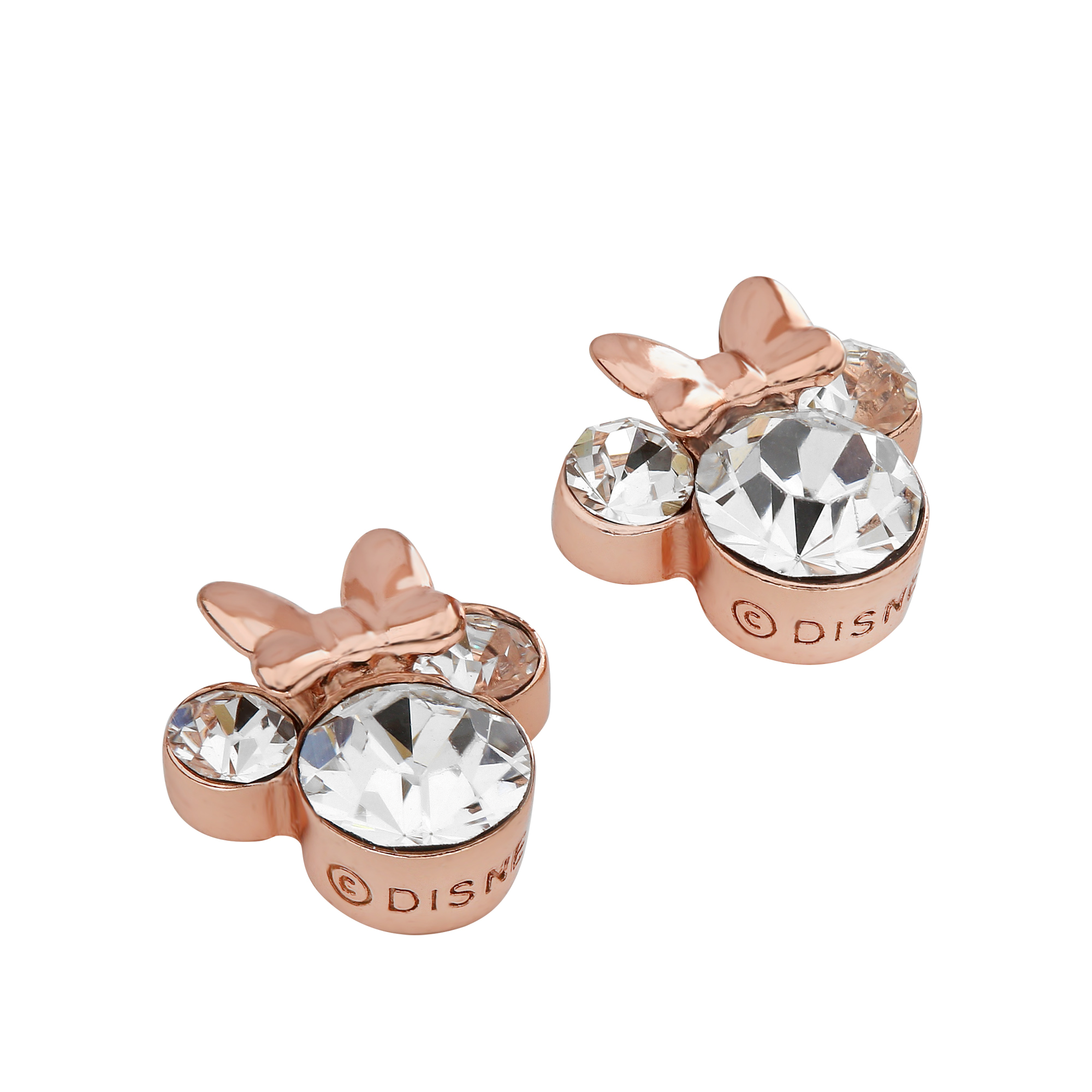 Srebrne kolczyki z cyrkoniami Myszka Minnie, próba 925