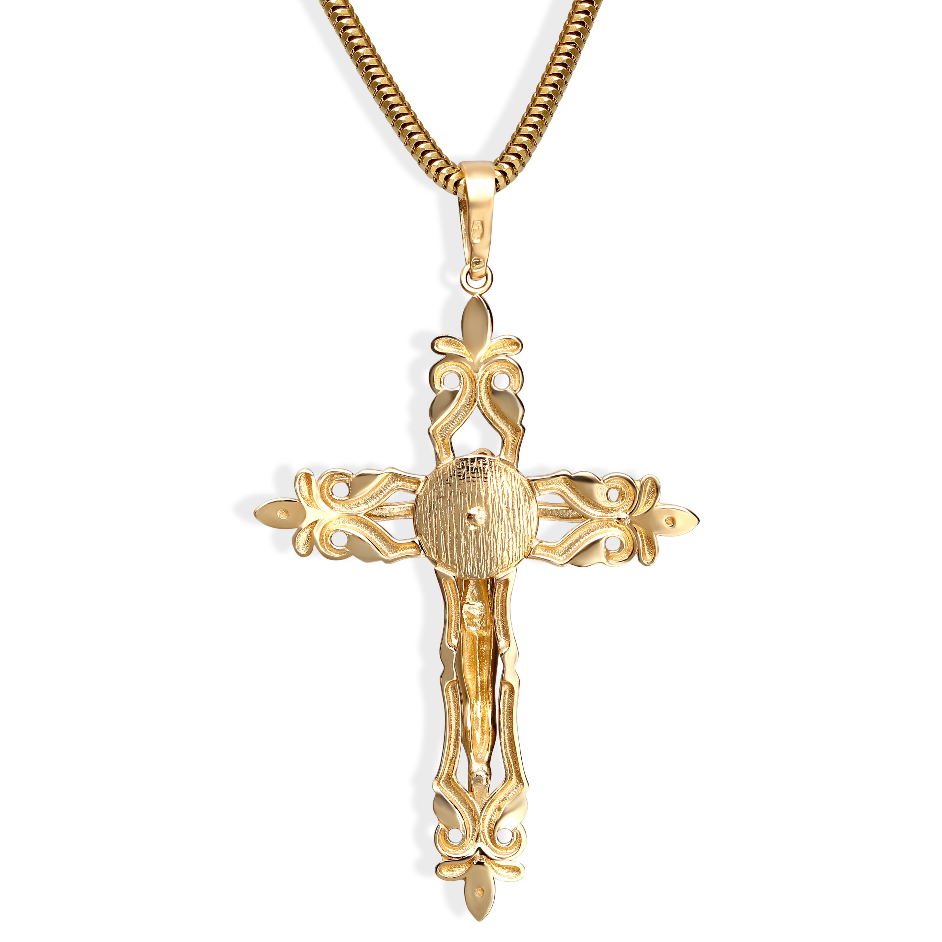 Ażurowy złoty krzyżyk, próba 585