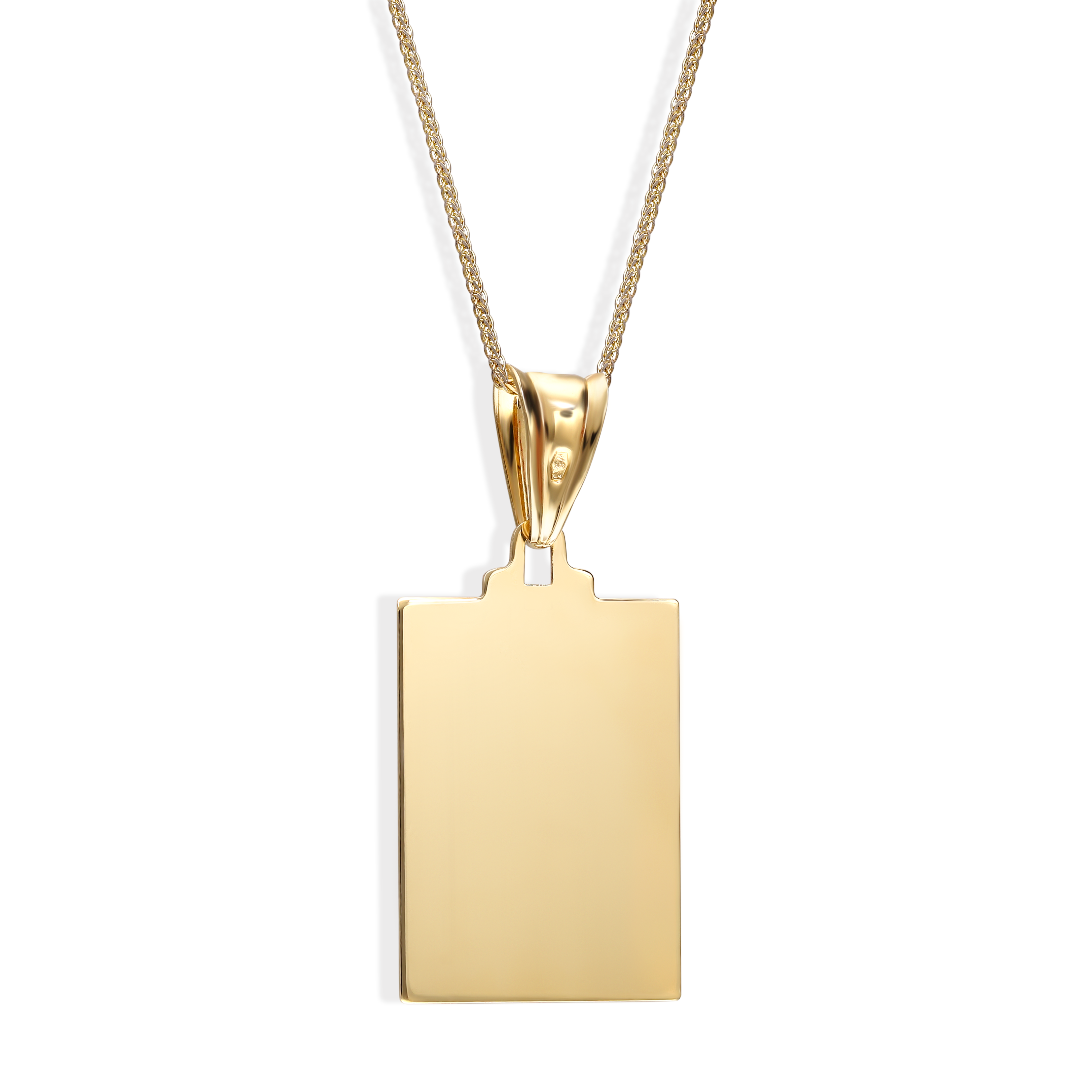 Złota gładka zawieszka dedykowana pod grawer, próba 585