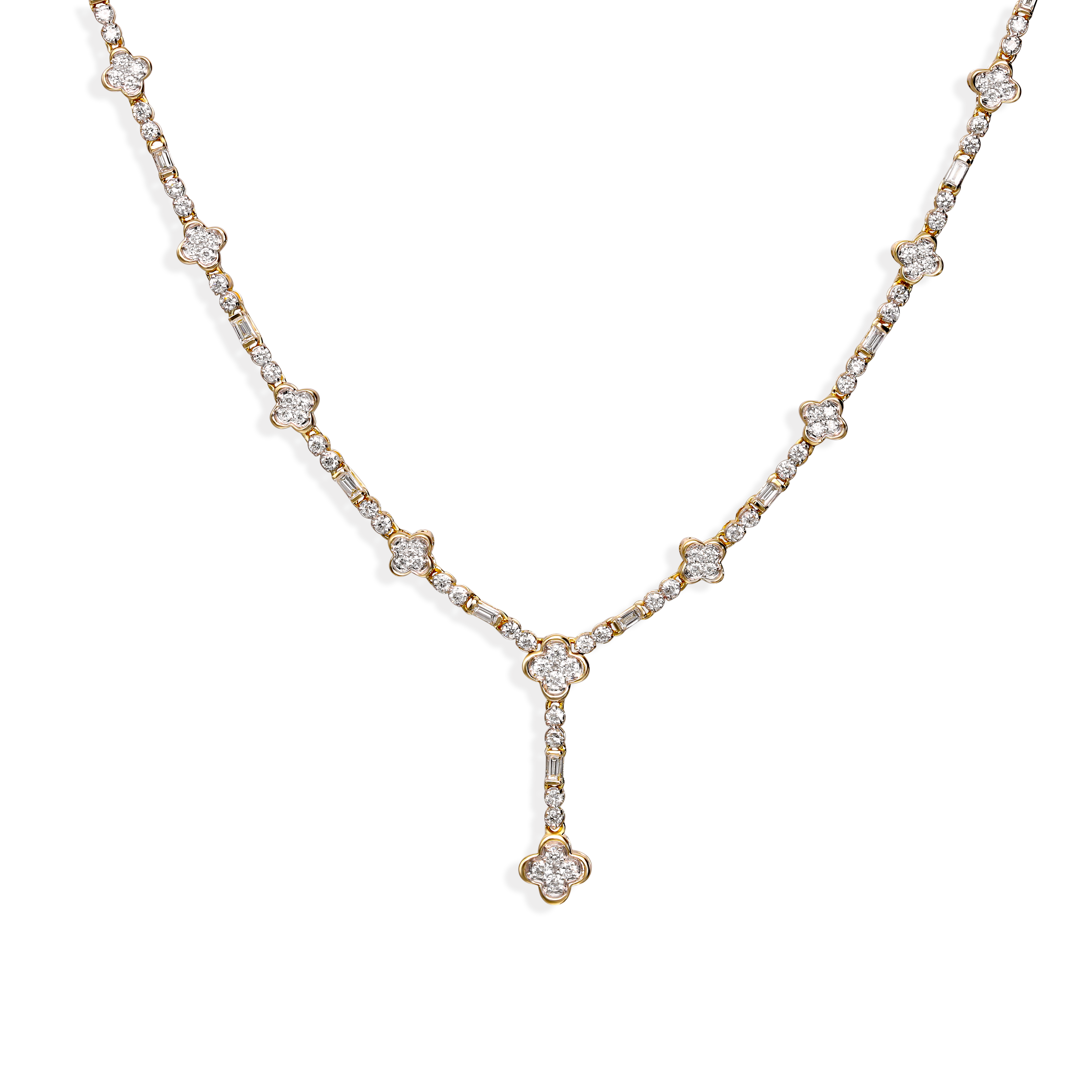 Naszyjnik złoty z diamentami naturalnymi 1.07 ct, próba 585