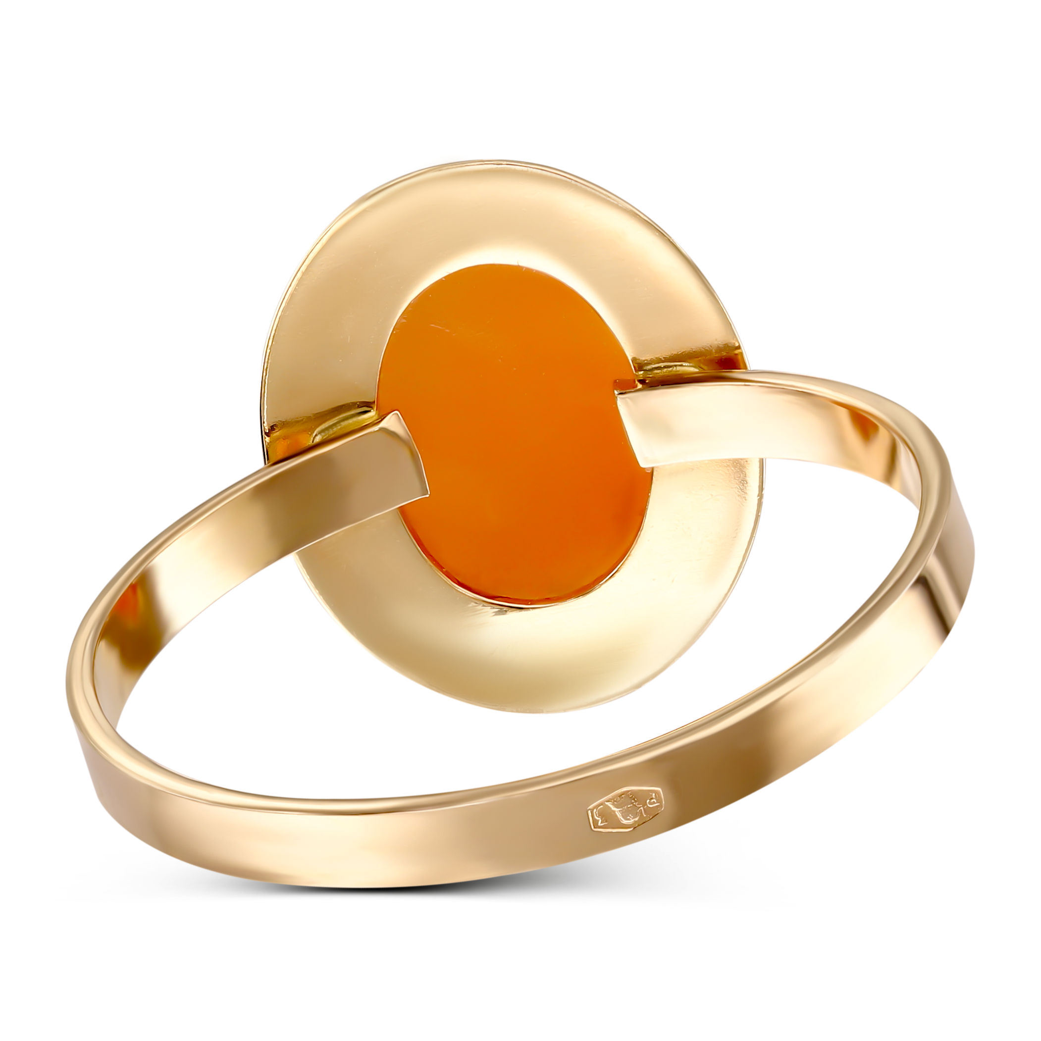 Pierścionek złoty kamea, rozmiar 13, próba 585