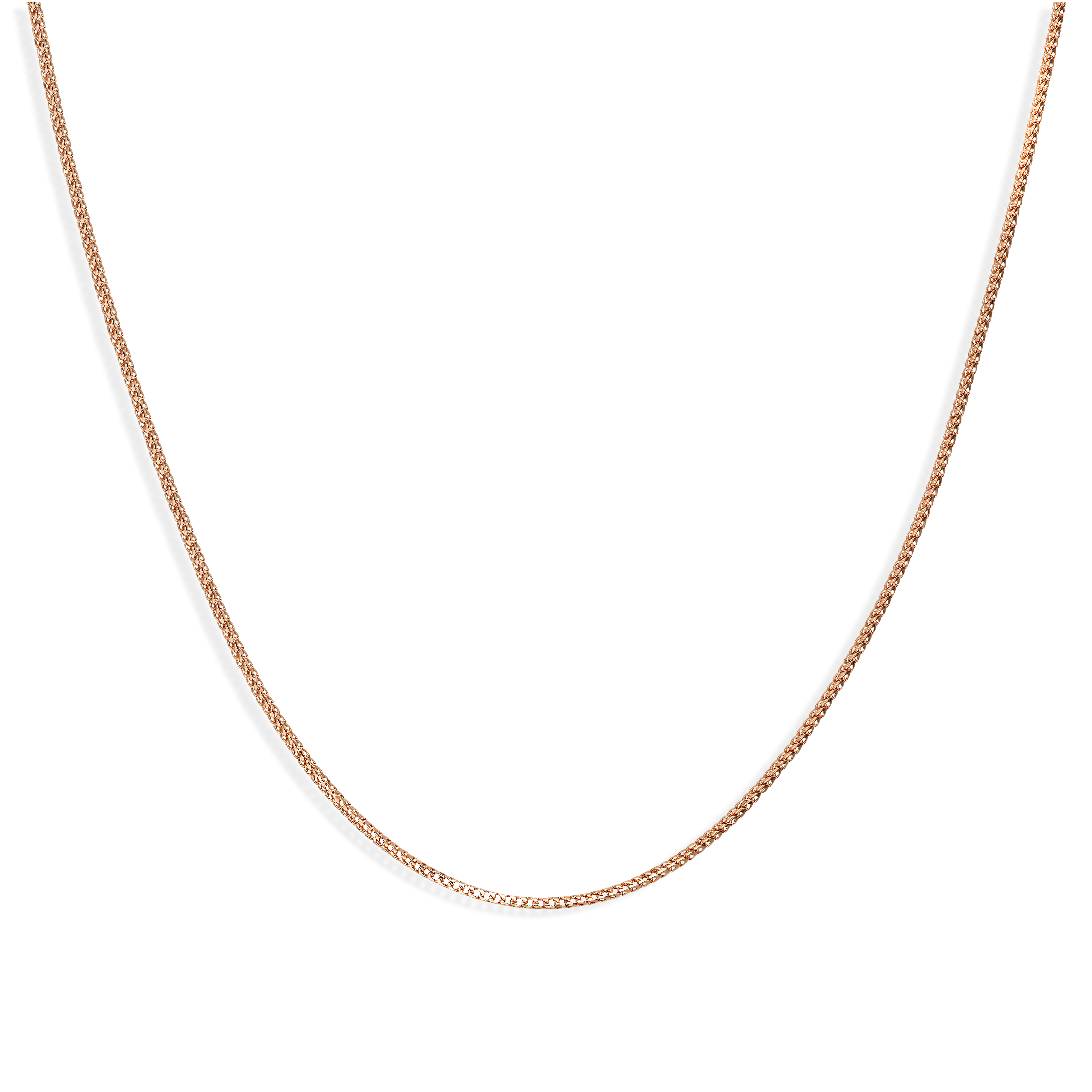 Łańcuszek z różowego złota lisi ogon, długość 55 cm, próba 585 