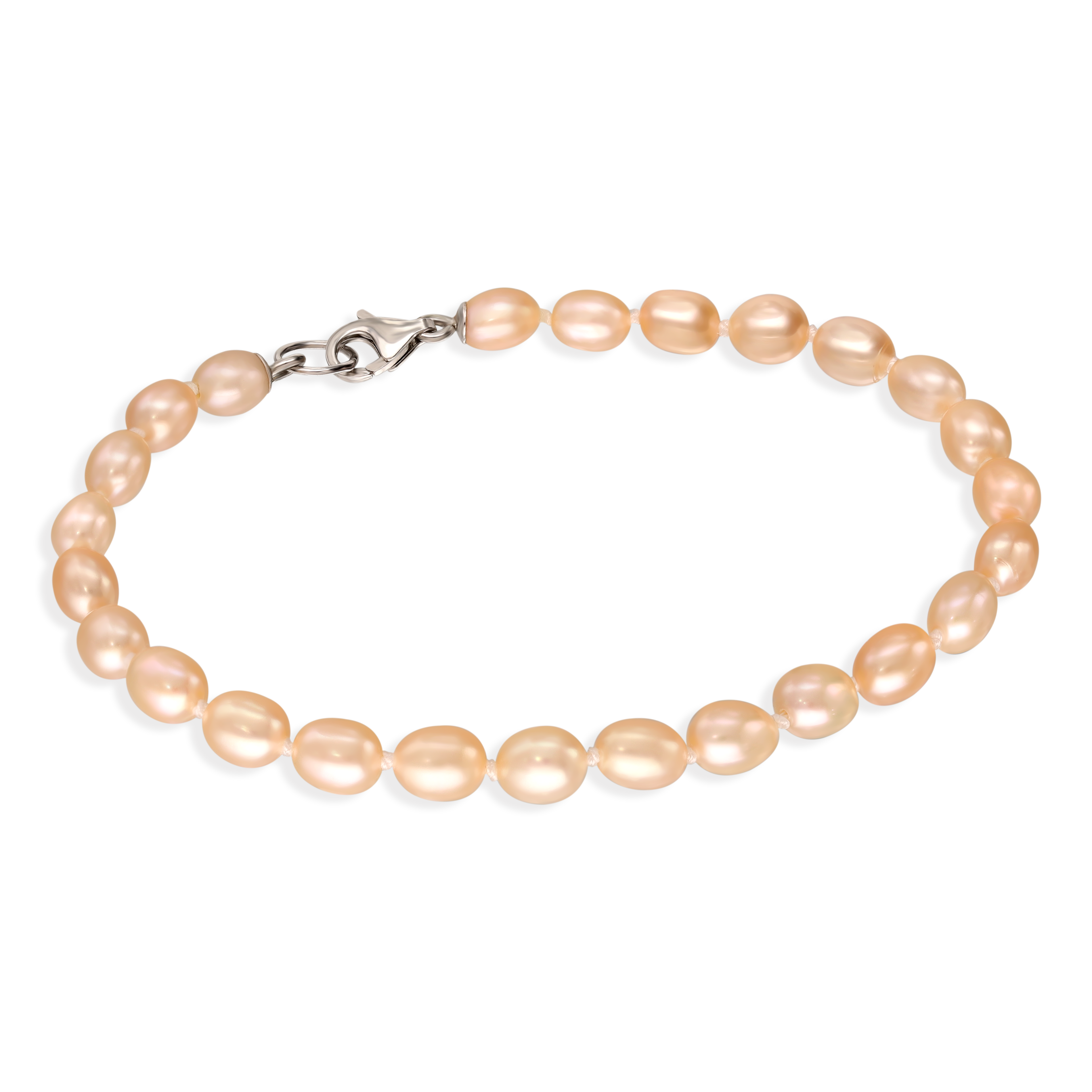 Srebrna bransoleta z 25 pereł słodkowodnych, próba 925