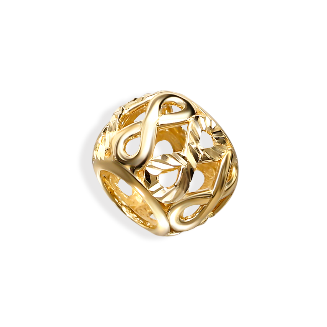 Zawieszka charms złoty do bransolety modułowej z motywem nieskończoności, próba 585