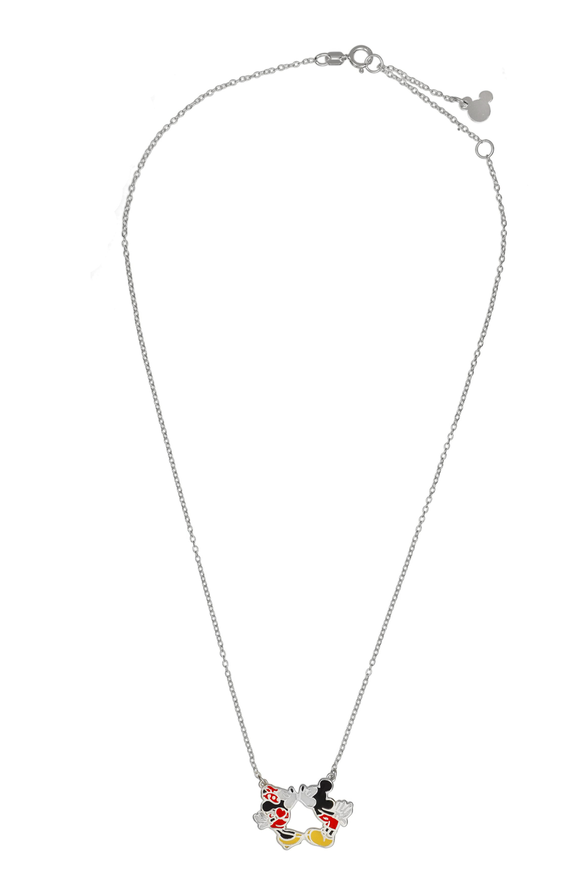 Srebrny naszyjnik Myszka Mickey i Minnie, próba 925