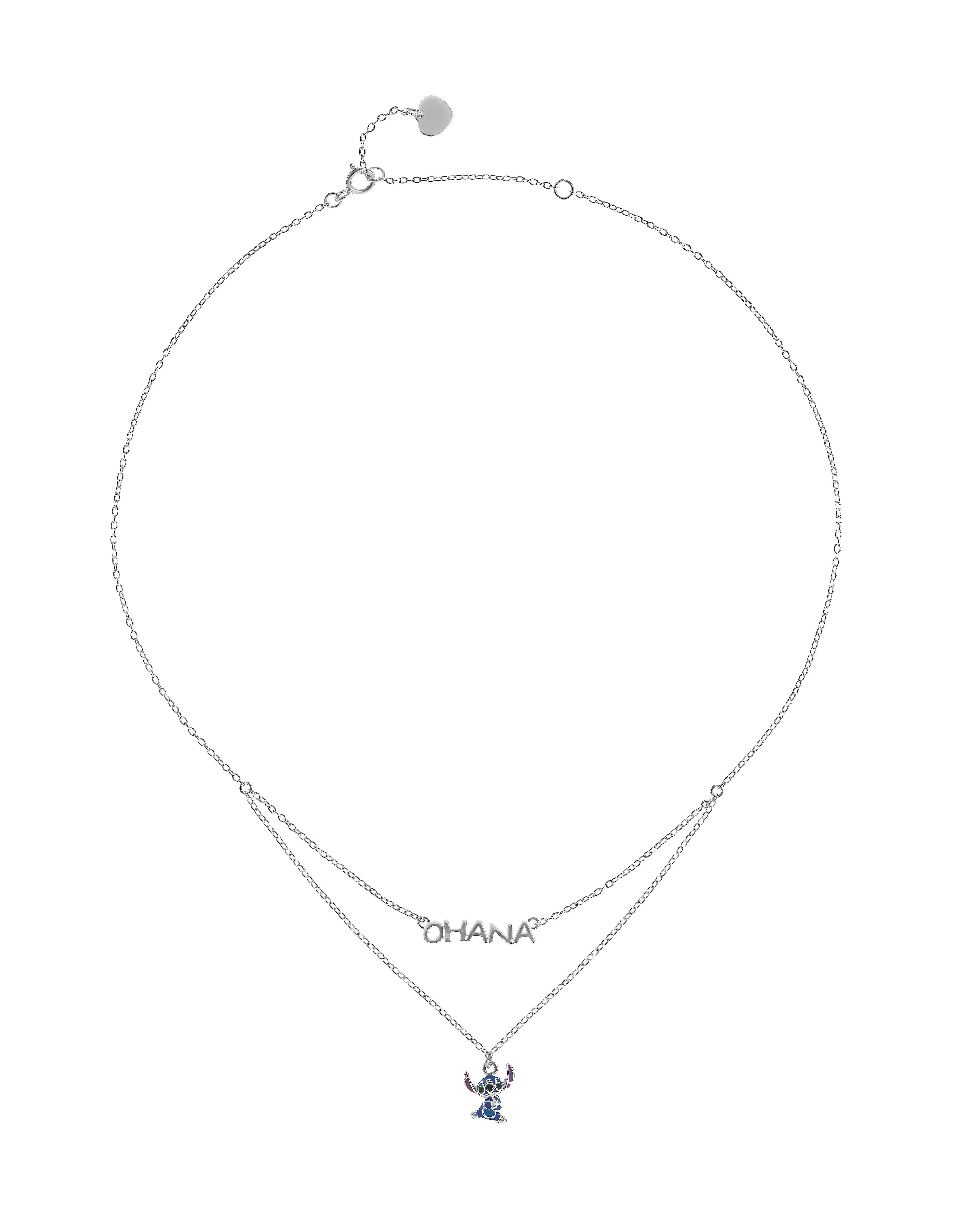 Srebrny naszyjnik Stitch Ohana, próba 925