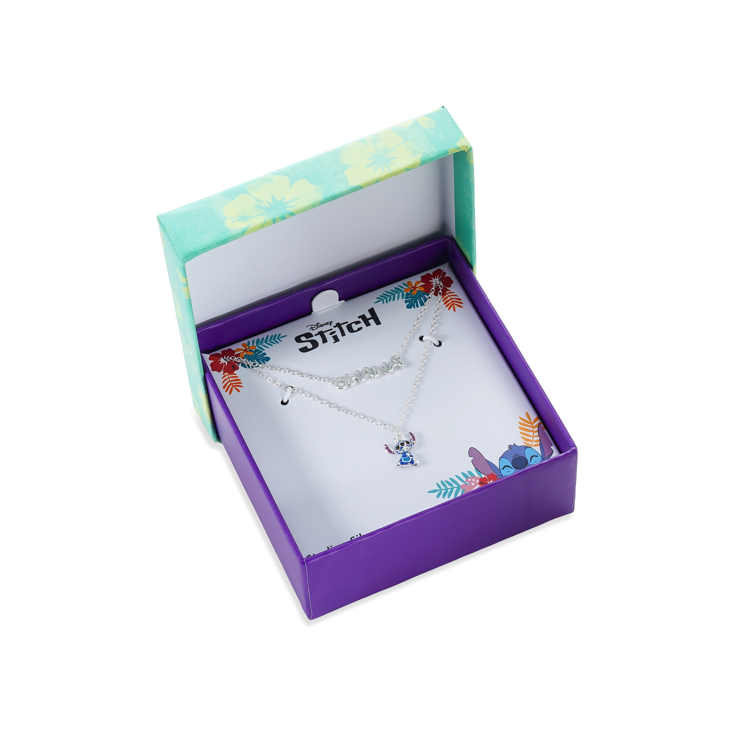 Srebrny naszyjnik Stitch Ohana, próba 925