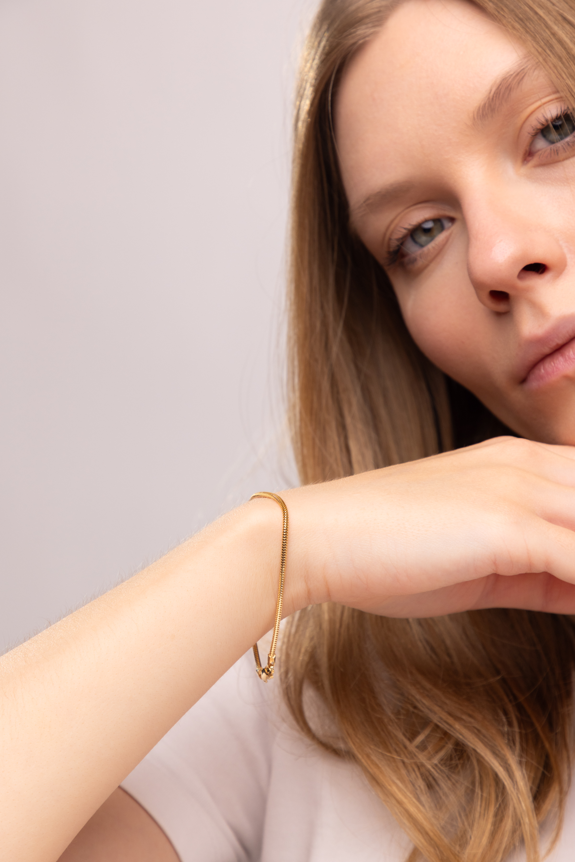 Bransoleta złota damska snake, długość 19 cm, próba 585