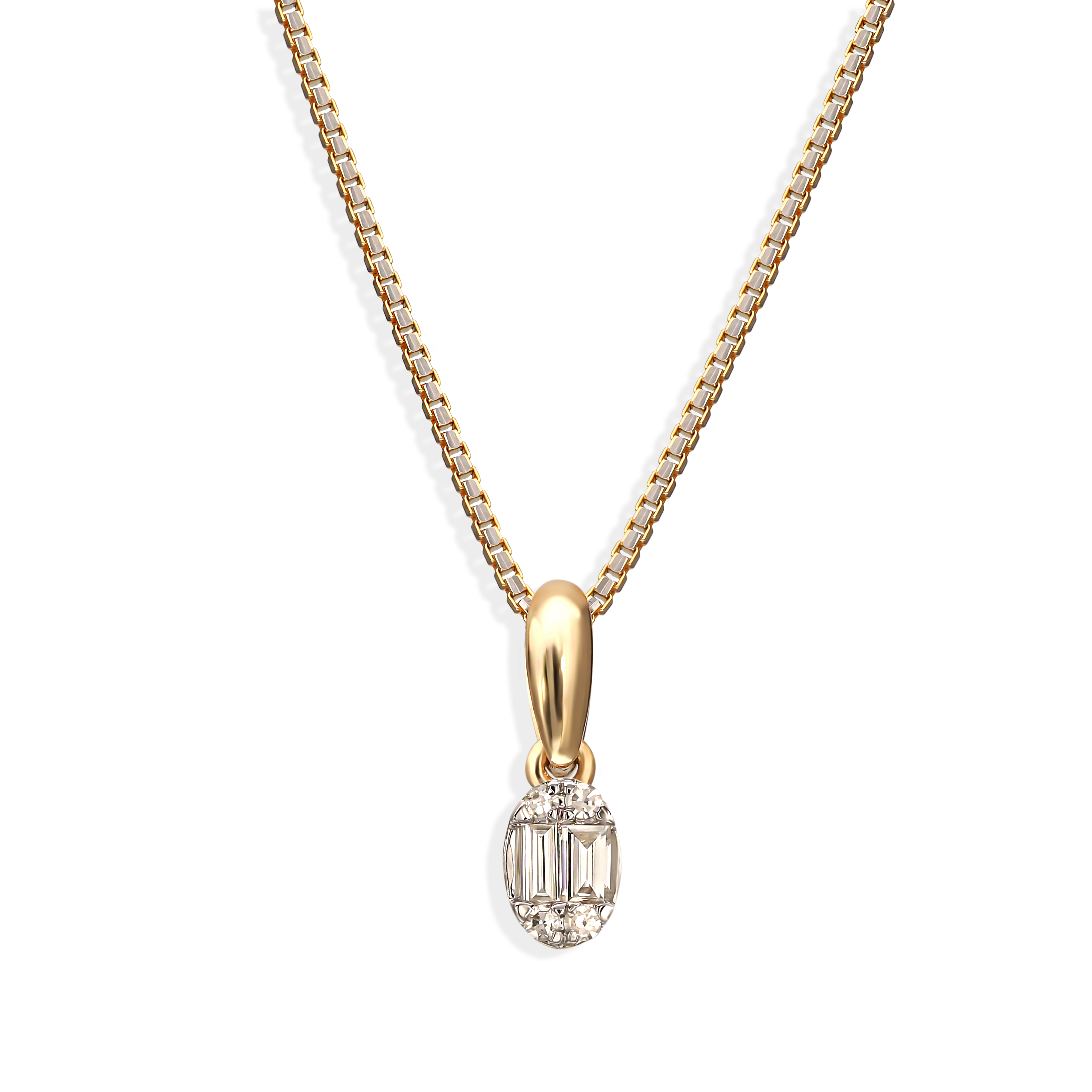 Zawieszka złota z diamentami naturalnymi 0.093 ct, próba 585