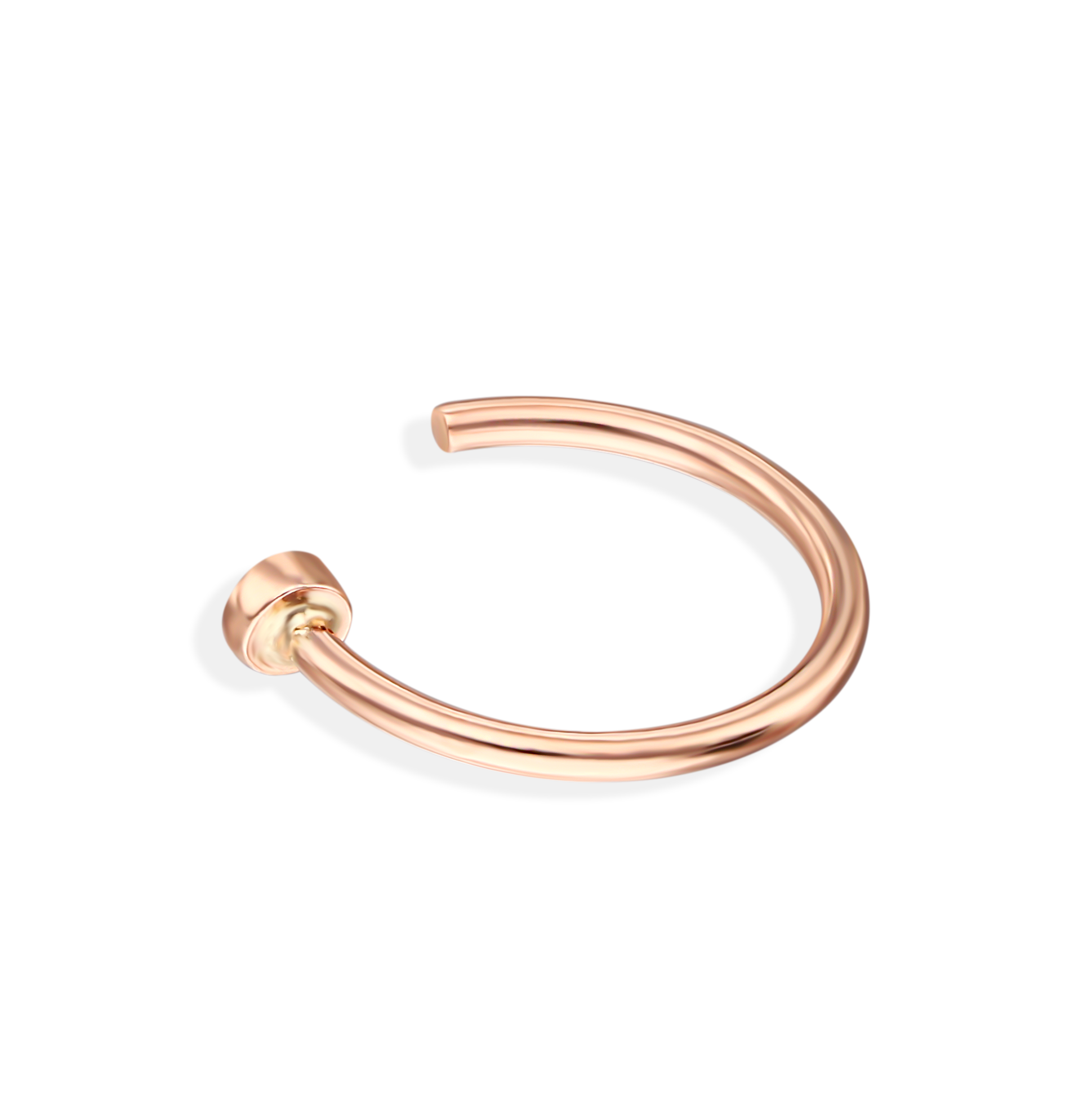 Złoty o-ring z różowego złota, średnica 8 mm, próba 585