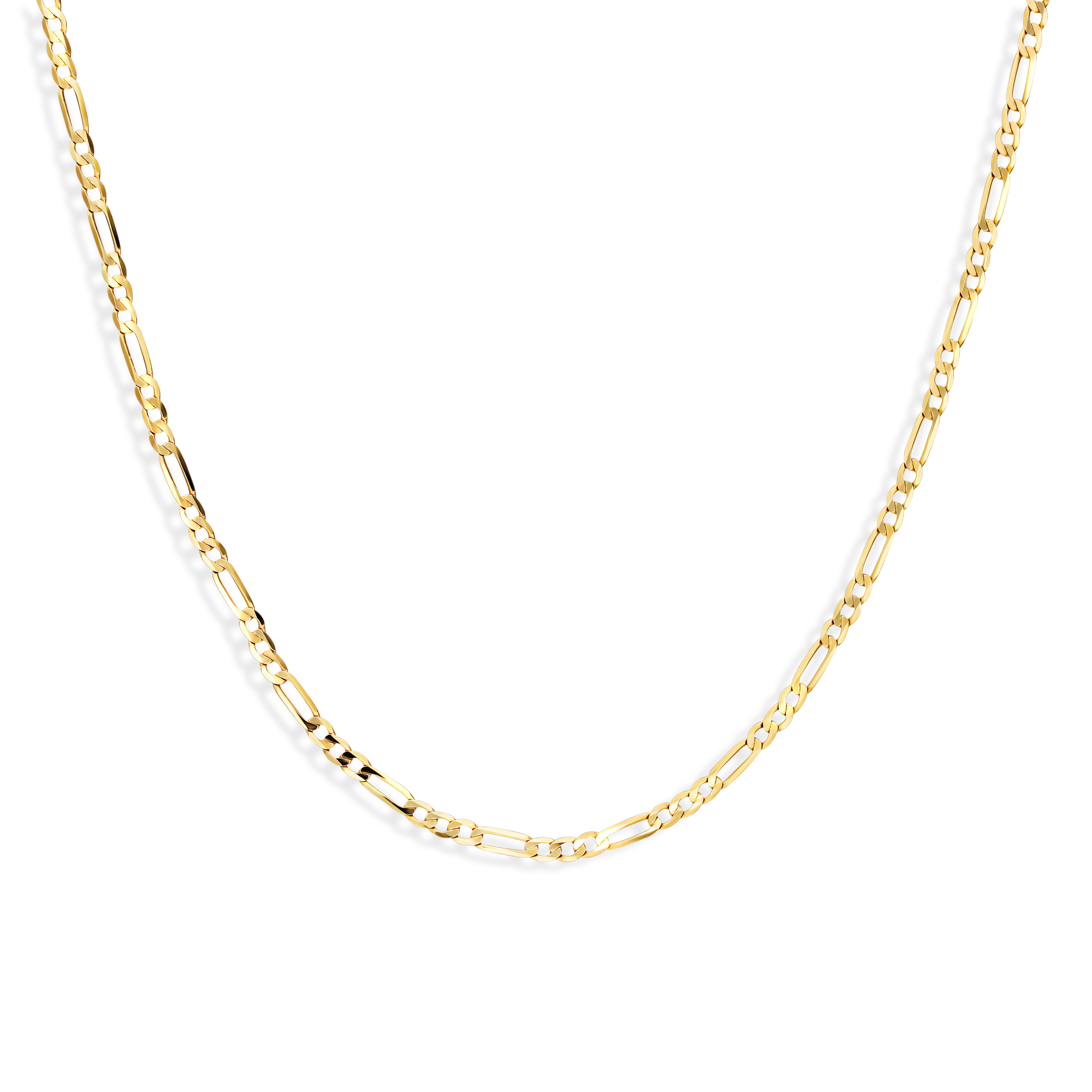 Łańcuszek złoty figaro, szerokość 1,5mm, długość 55 cm, próba 585