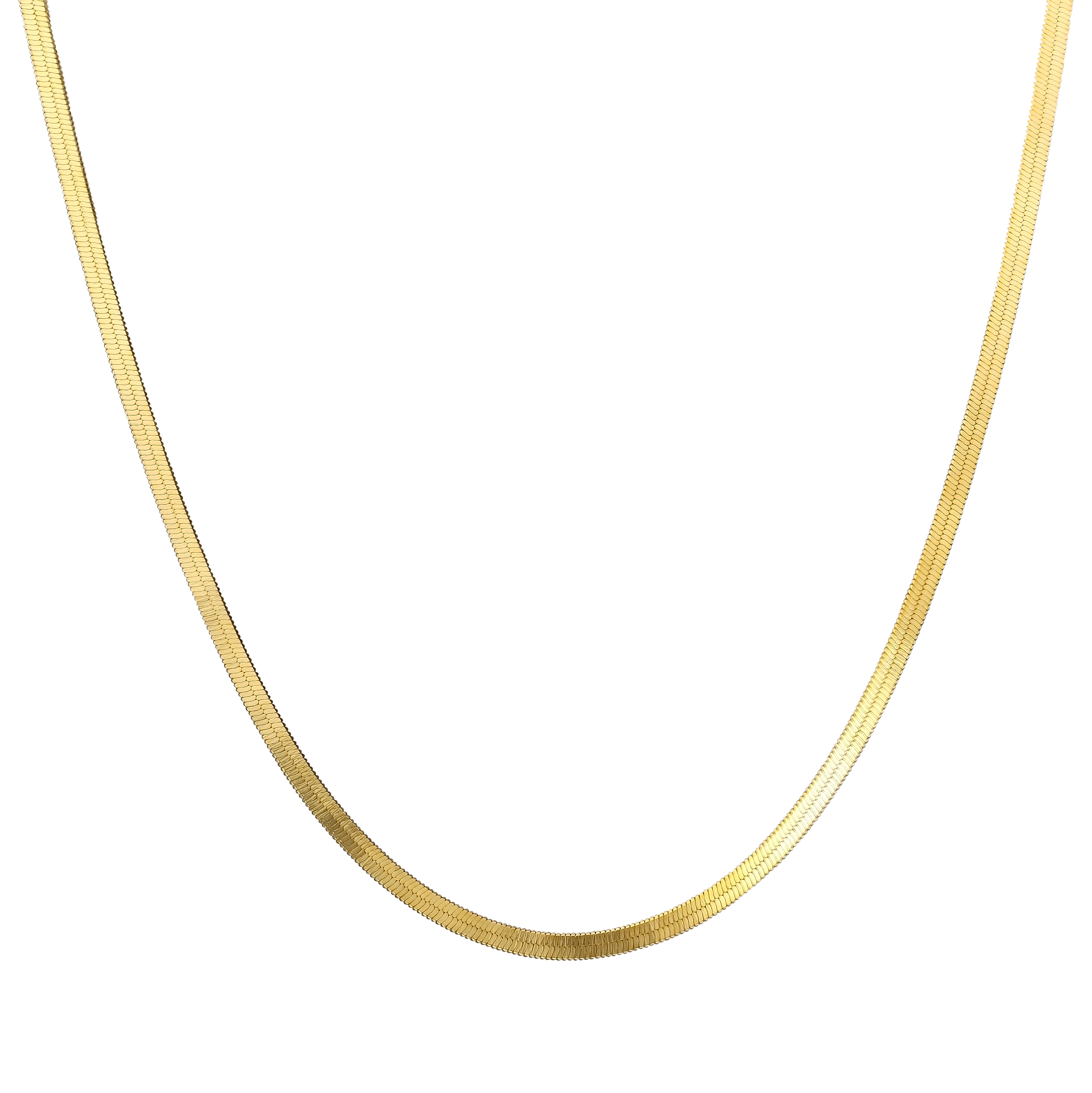 Naszyjnik srebrny pozłacany taśma szerokość 2,5 mm, próba 925