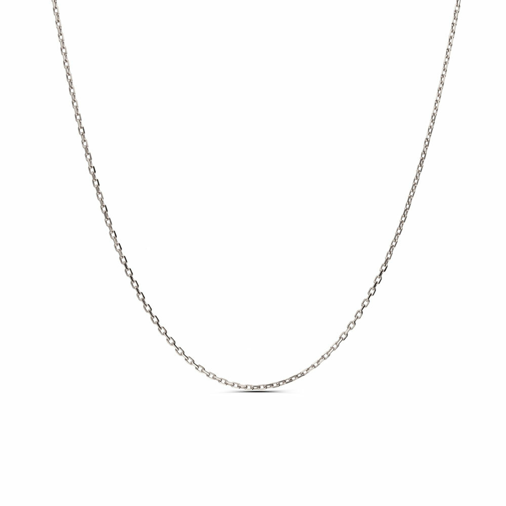 Łańcuszek z białego złota, splot ankier 0,8 mm, długość 40 cm, pr. 585