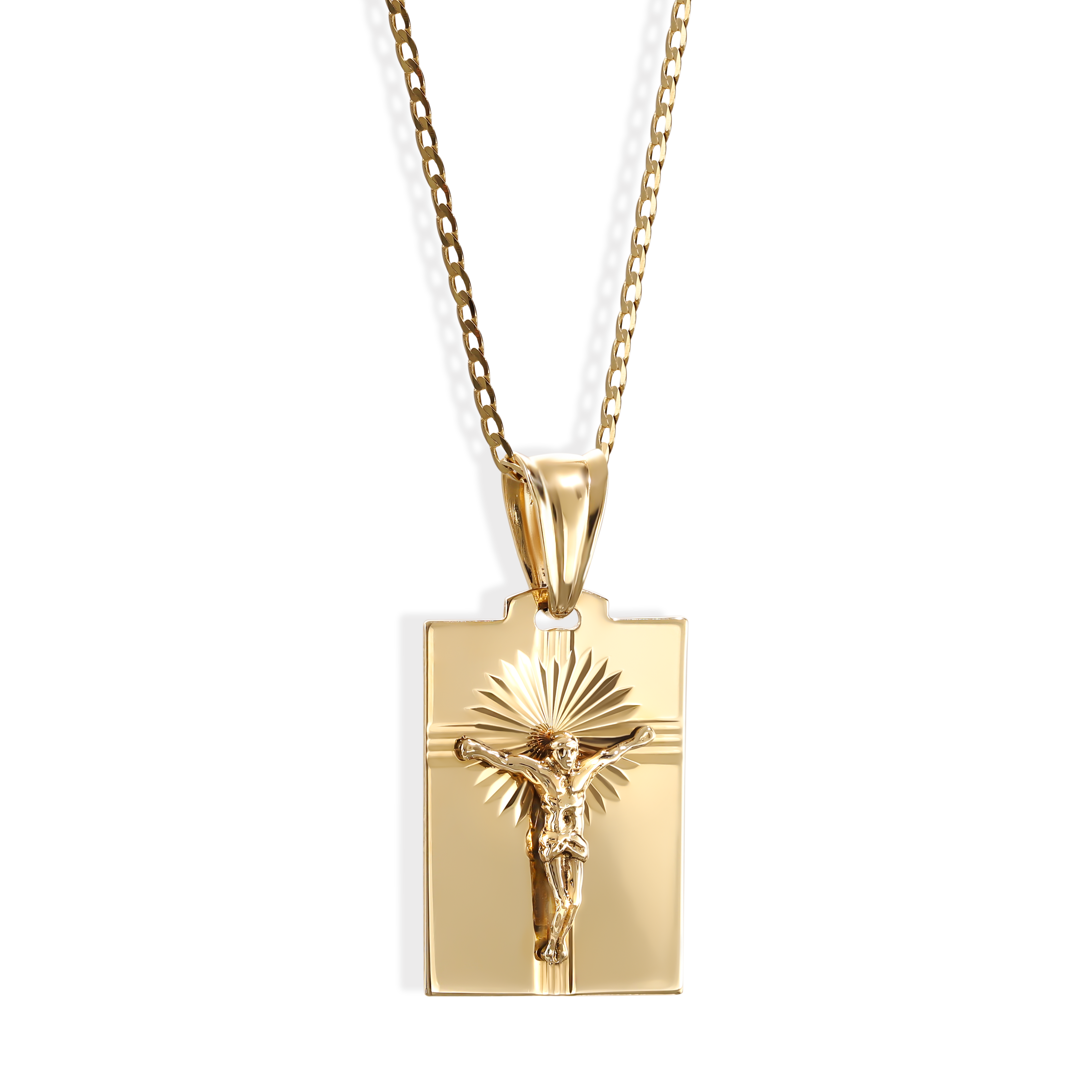 Złoty medalik z krzyżykiem, próba 585