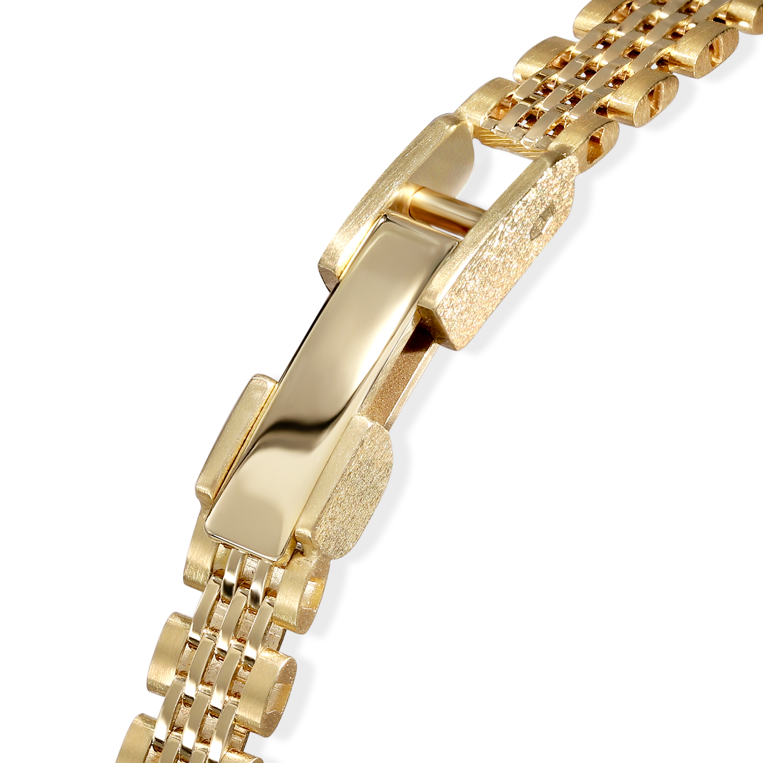 Złoty zegarek z okrągłą tarczą, próba 585