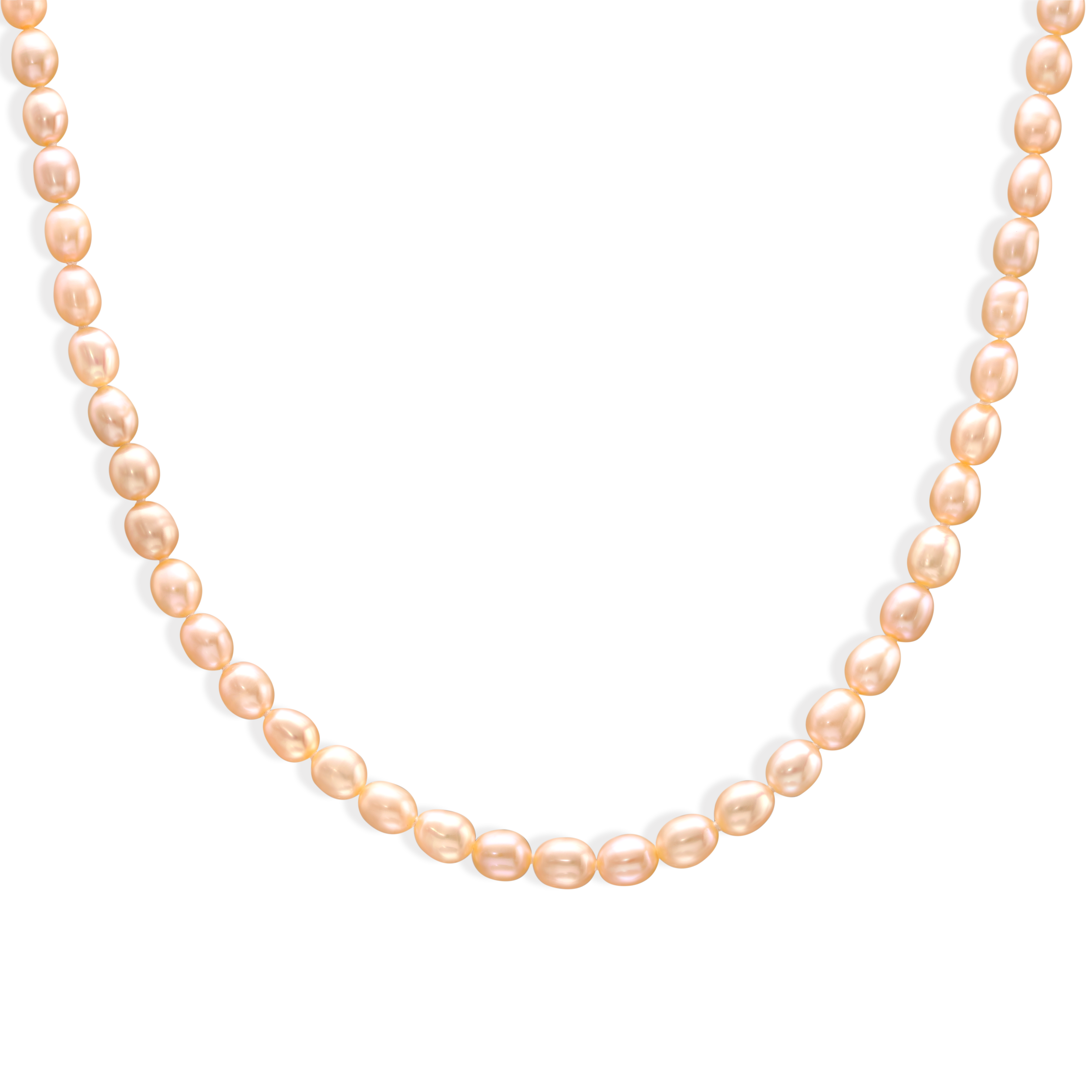 Naszyjnik srebrny z 73 pereł słodkowodnych, próba 925