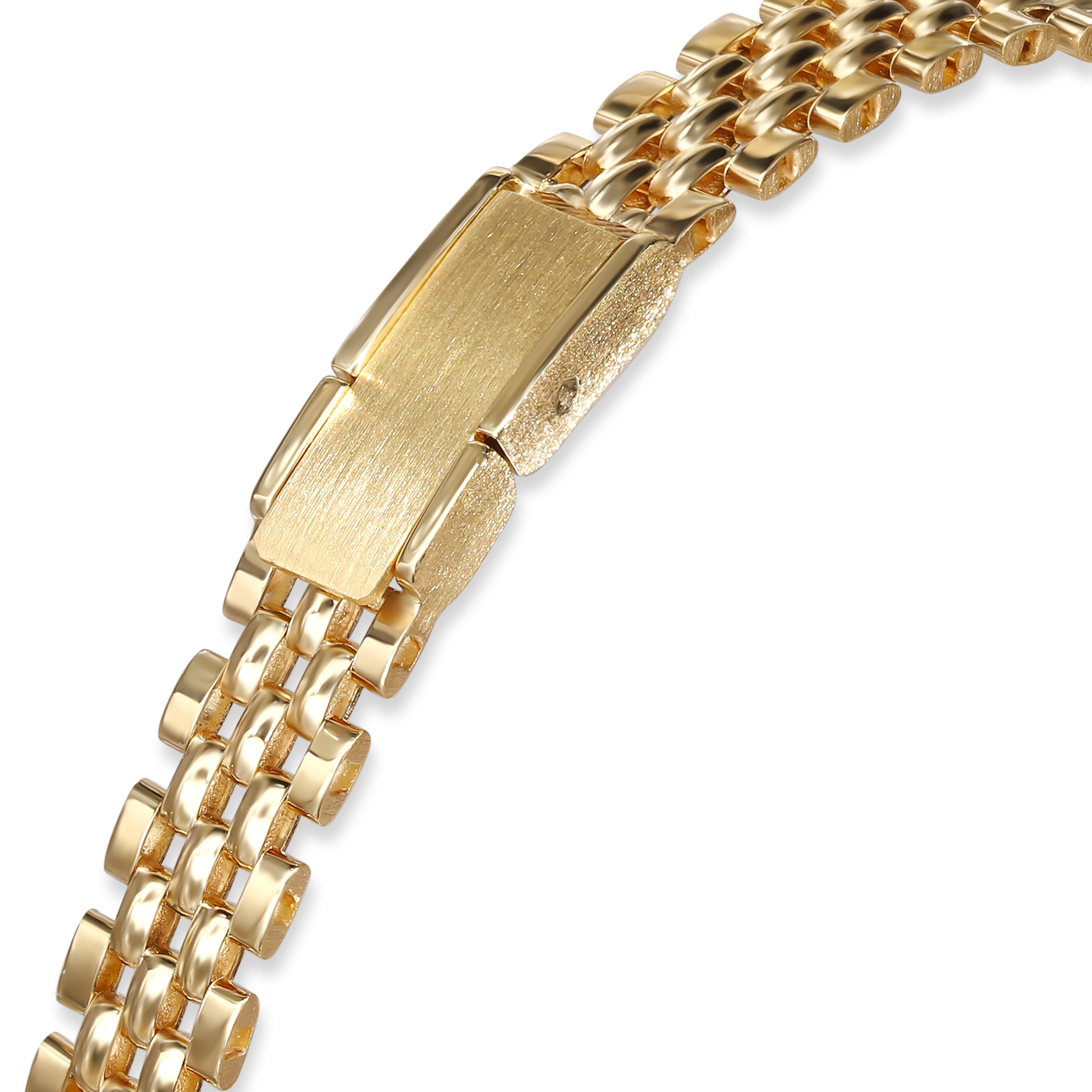 Stylowy złoty zegarek z granatową tarczą, próba 585