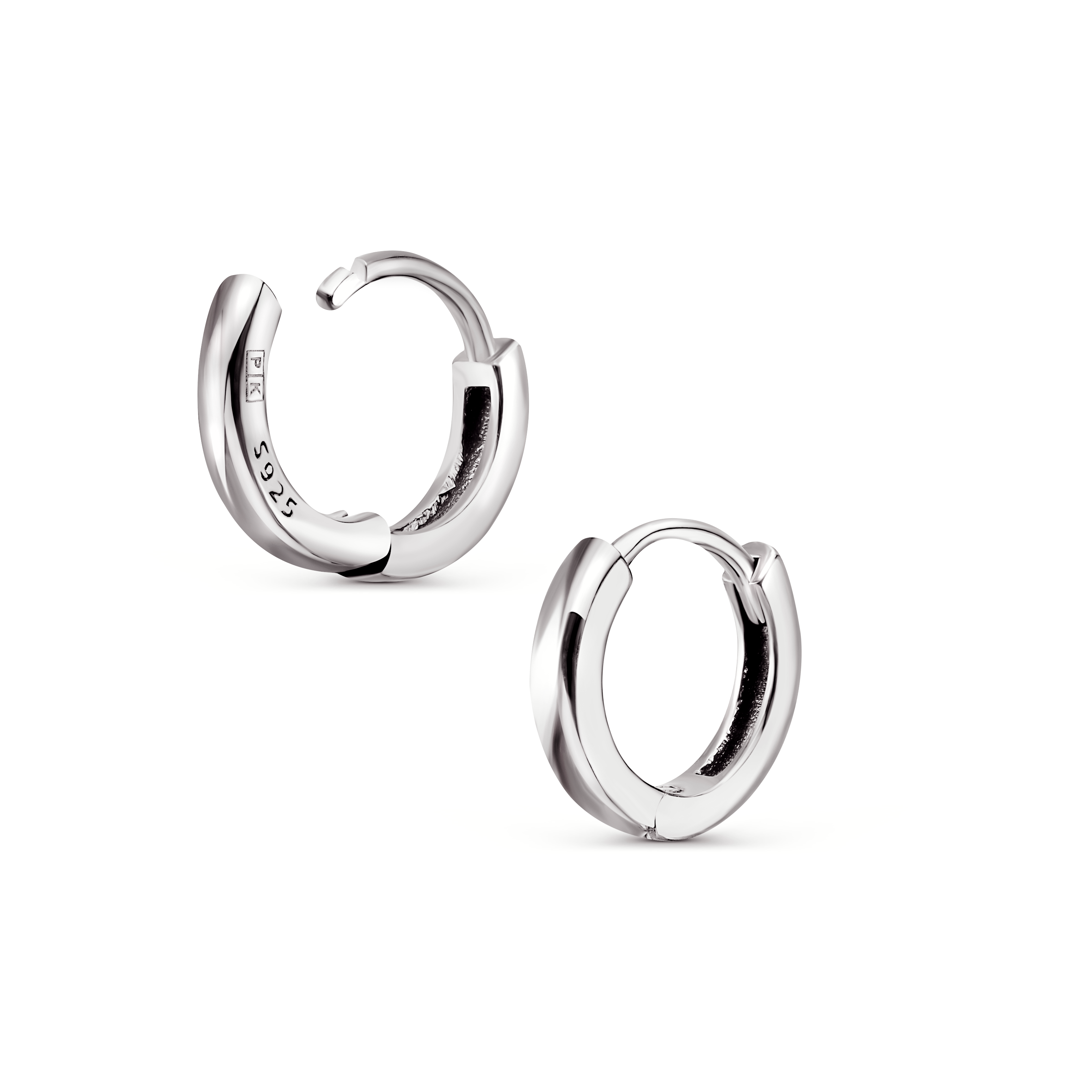 Kolczyki srebrne kółeczka, próba 925