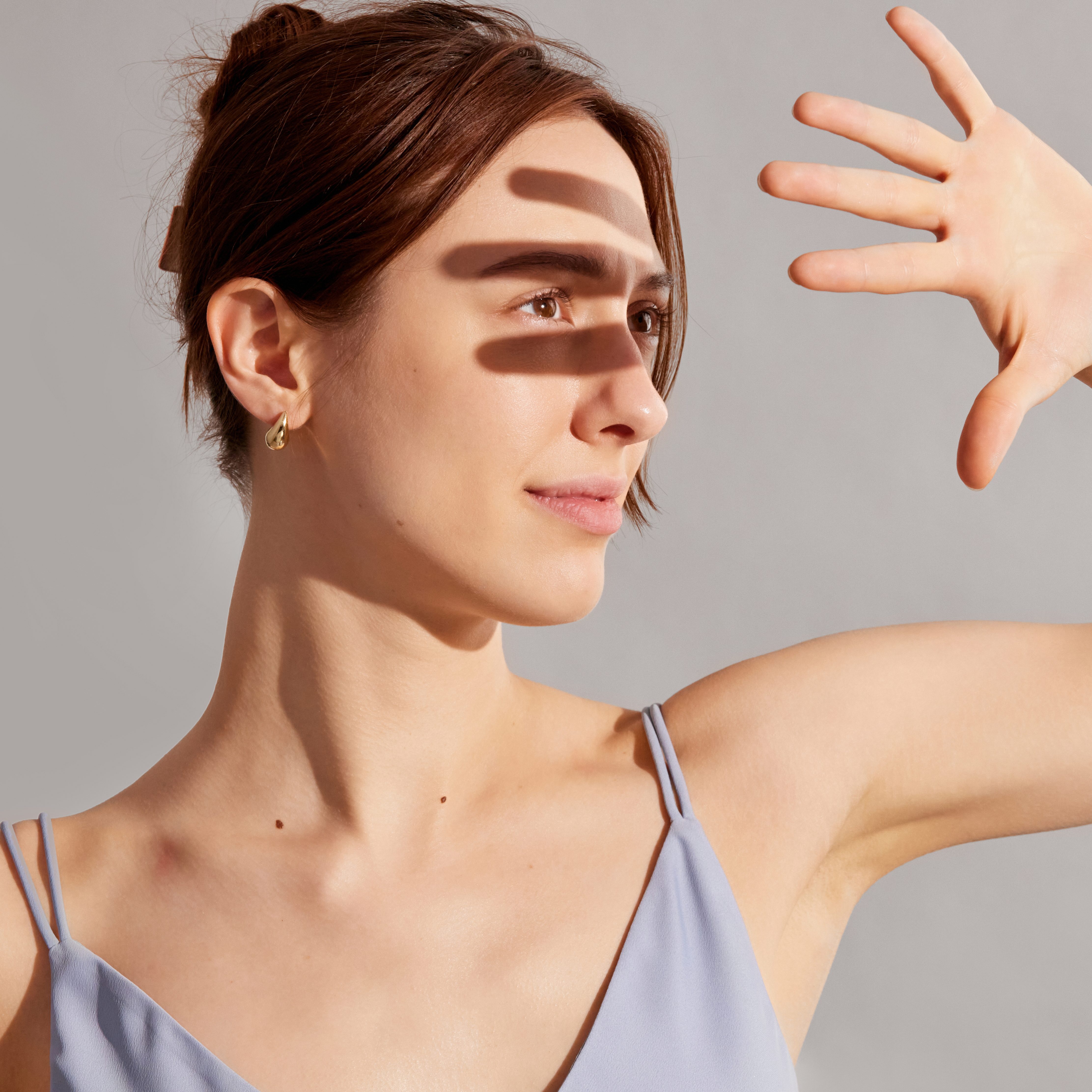 Kolczyki złote kropelki łezki na sztyfcie, próba 585